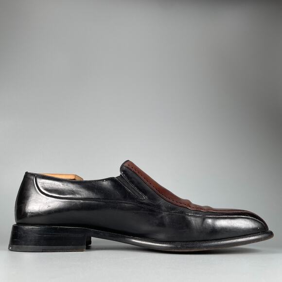 Mezlan Azores Men\'s 11 M 2-Tone Leather Slip On Loafers Casual Dress Shoes EUC main image 6